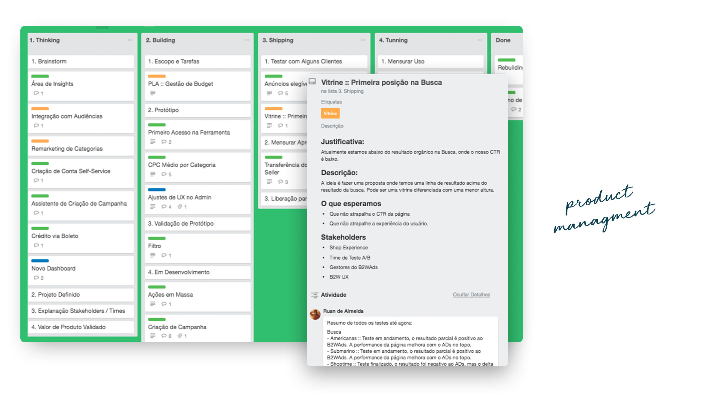 B2WAds Ad Platform Startup UX Designer Trello