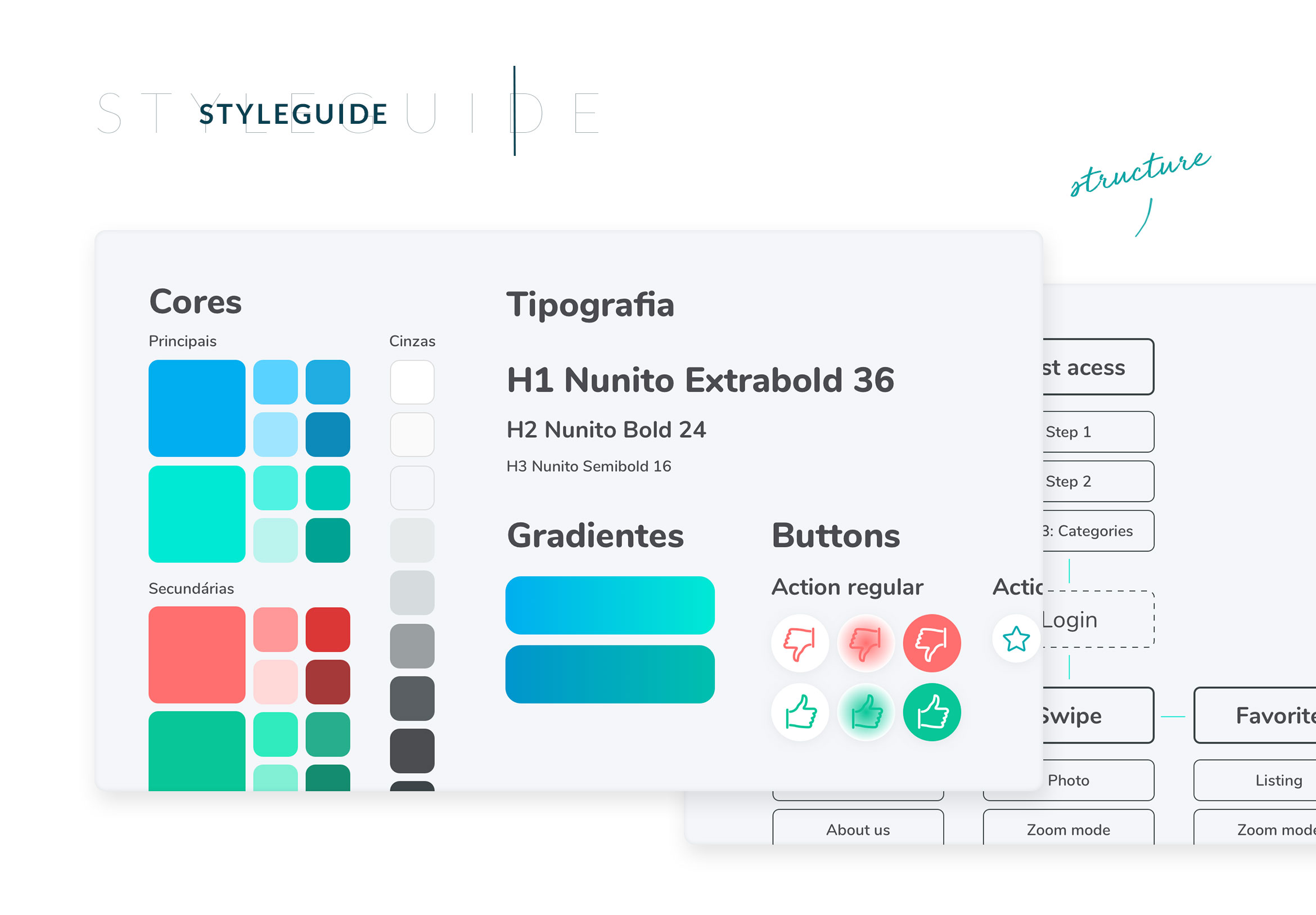 Fakinder, Design Mobile App styleguide